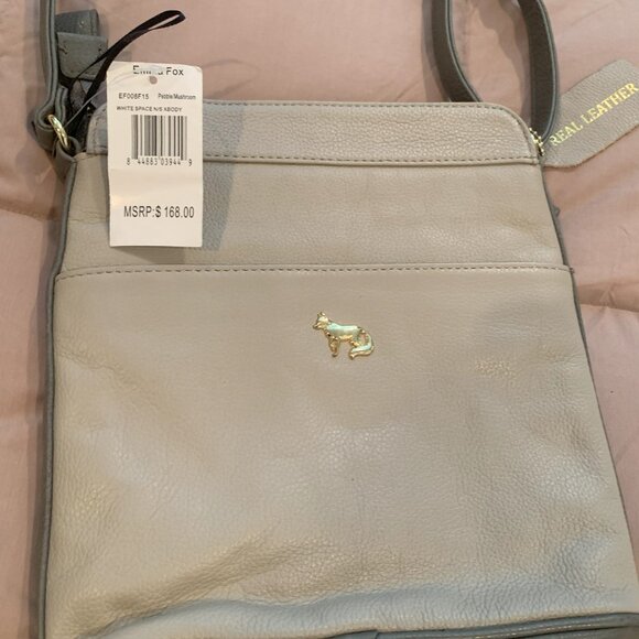NWT Emma Fox Multi Gray Genuine Leather Crossbody Purse New w Tags Attached - Picture 4 of 7